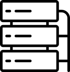 server cluster icon outline style vector image