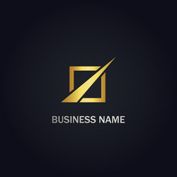 Abstract shop logo design premium arrow sign Vector Image