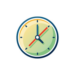 time clock isolated icon for web design simple vector image