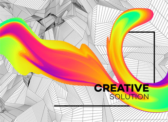 trendy abstract background with dynamic particles vector image
