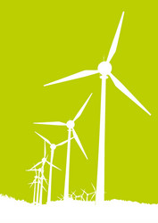 Windmills vector