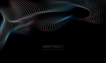 Abstract 3d color dots wave curve motion light vector