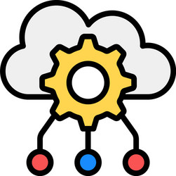 cloud network configuration vector image