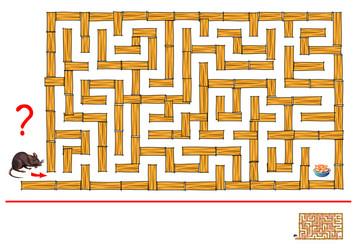 logic puzzle game with labyrinth for children vector image
