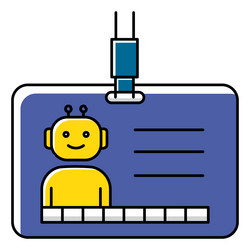 biometric ai security pass for secure access icon vector image