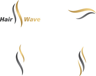 Hair wave logo vector