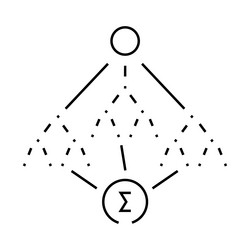 random forest algorithm line icon vector image