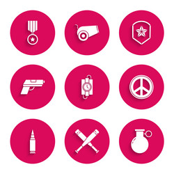 set dynamite stick and timer clock crossed vector image