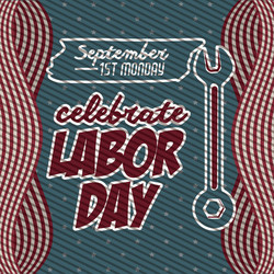 retro labor day design Vector Image