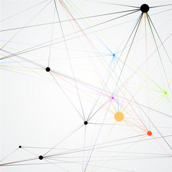connect network background with dots and lines vector image