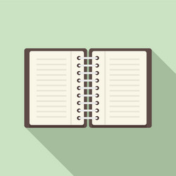 office manager open notebook icon flat style vector image