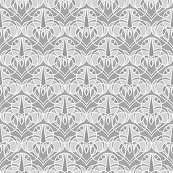 seamless linear pattern with gray round elements vector image
