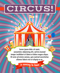 Circus advertising poster Royalty Free Vector Image