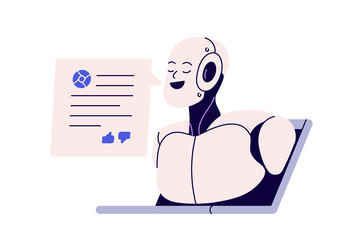 ai robot chatbot digital assistant chat bot vector image