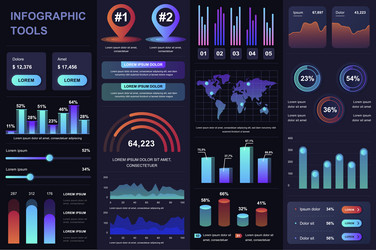 bundle infographic ui ux kit elements vector image