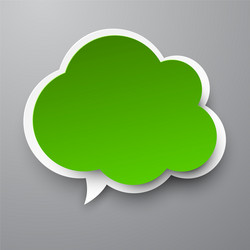 Paper green cloud vector