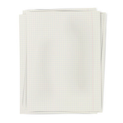 stack of squared sheets paper isolated on white vector image