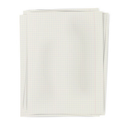 stack of squared sheets paper isolated on white vector