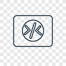 webcode concept linear icon isolated vector image