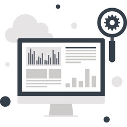 search engine optimization flat web icon concept vector image