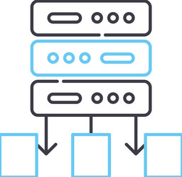 data source line icon outline symbol vector image