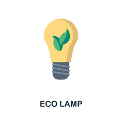 eco lamp flat icon simple element from save vector image