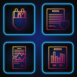 set line document with graph chart torn contract vector image