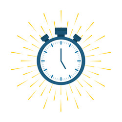 Clock flat icon world time concept business vector