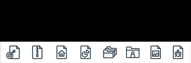 document and files line icons linear set quality vector image
