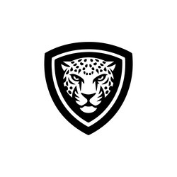 jaguar head sign emblem modern style Vector Image