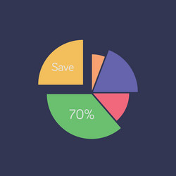 Pie chart icon set great flat icons vector