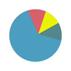 round chart in the form of an icon showing vector image