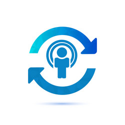 synchronize user icon update with man vector image