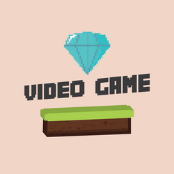 Video game blocks with buttons controls Royalty Free Vector