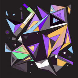 abstract modern triangles background pattern vector image