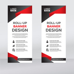 Roll Up Banner Template Vector Image