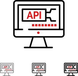 computer code coding education bold and thin vector image