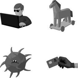 hacker hacking system internet hackers vector image