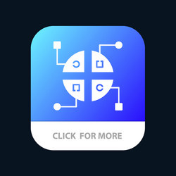 Construction network map mobile app button vector