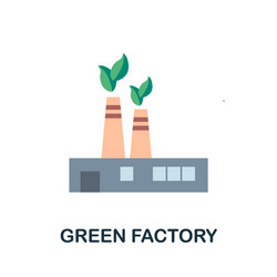 green factory flat icon simple element from save vector image