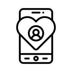 Health monitor app icon mobile application vector