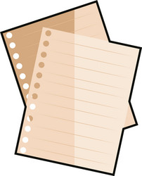 Lined sheet paper Royalty Free Vector Image - VectorStock