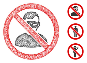 no anonymous polygonal web mesh vector image