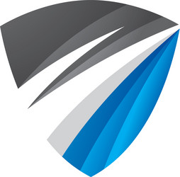 Shield gradient logo design Royalty Free Vector Image