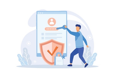 registration or sign up user interface users use vector image
