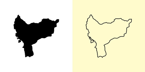 West sumatra map indonesia asia filled Royalty Free Vector