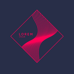 abstract element with dynamic lines vector image