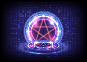 gui and ui virtual reality portal hologram vector image