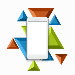 modern smartphone triangular background vector