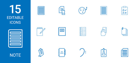 49 note icons Royalty Free Vector Image - VectorStock
